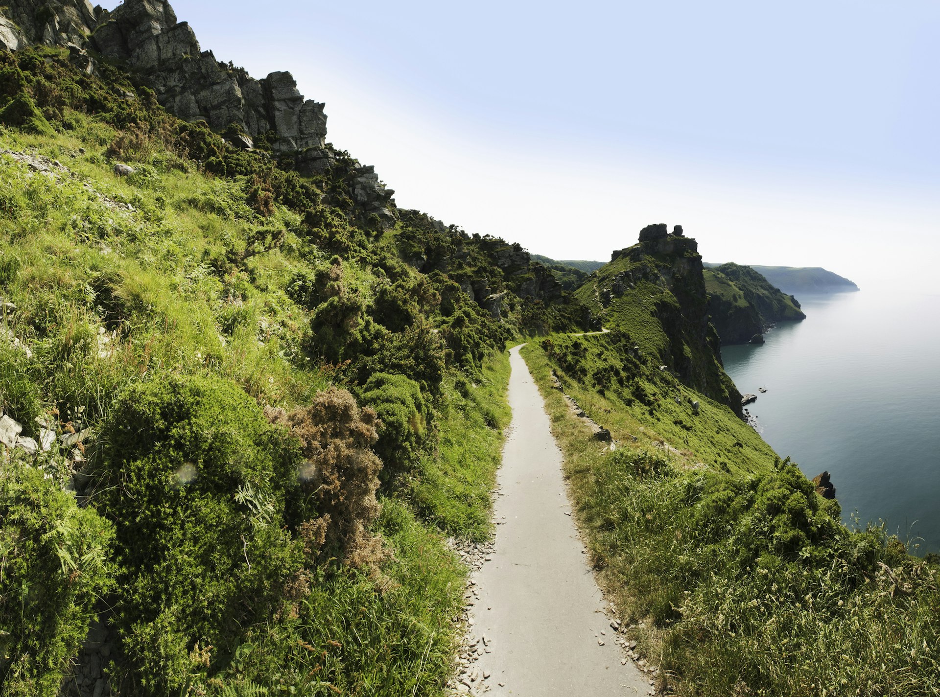 The coastal path to Lymouth along the coast of the Valley of the Rocks