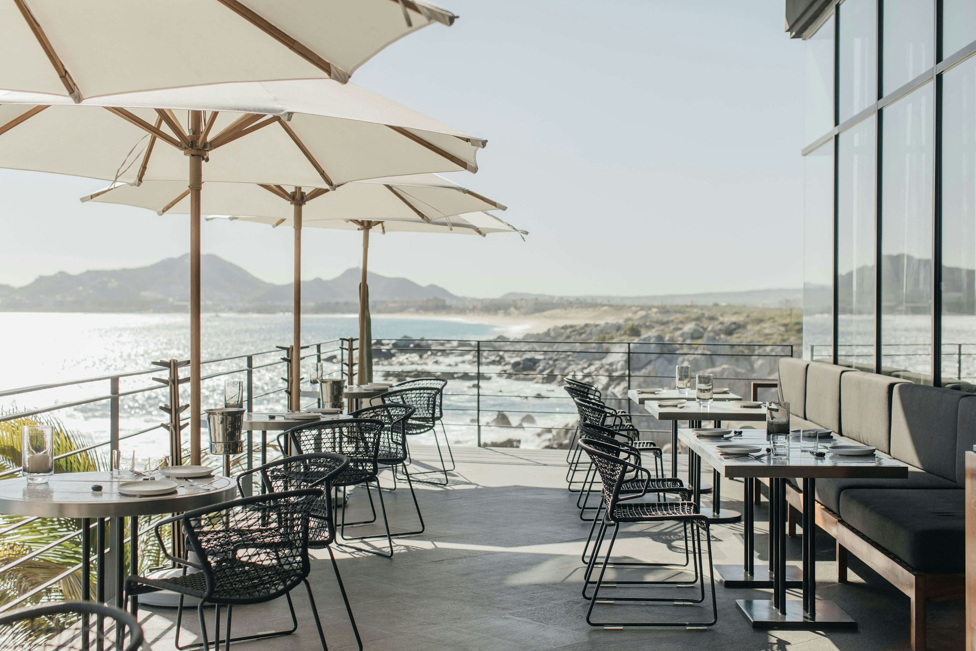 Outdoor dining at Manta, Enrique Olvera's restaurant at The Cape, a Thompson Hotel 