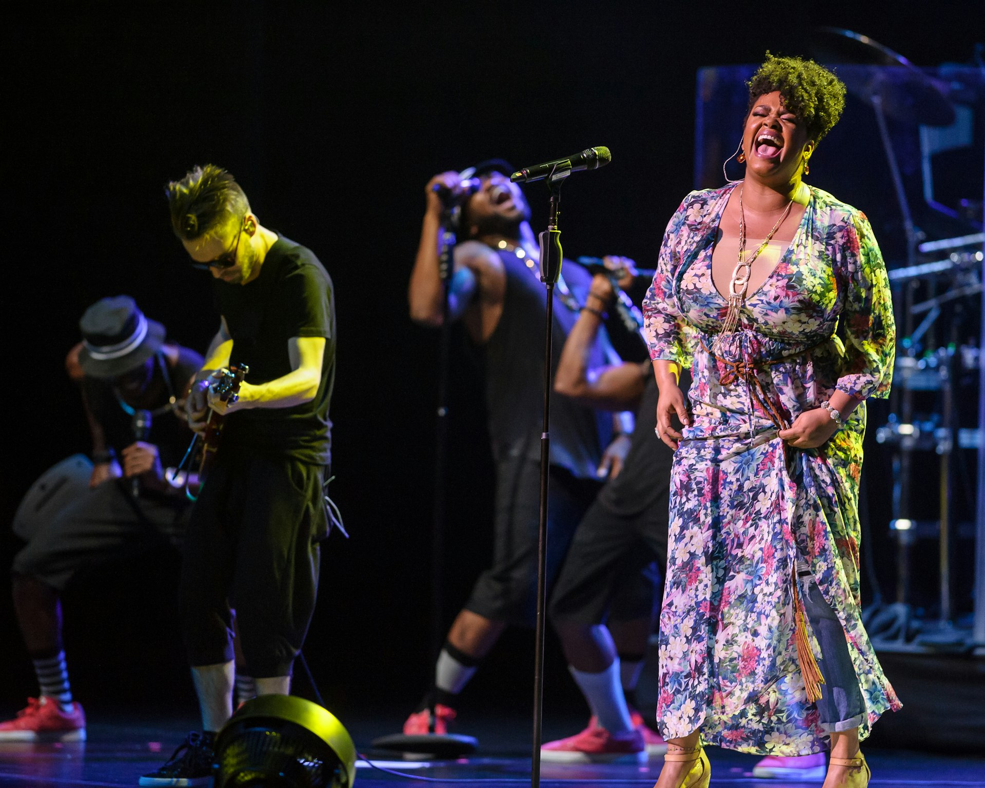 Jill Scott performs at the Filene Center at Wolf Trap National Park for the Performing Arts, Virginia