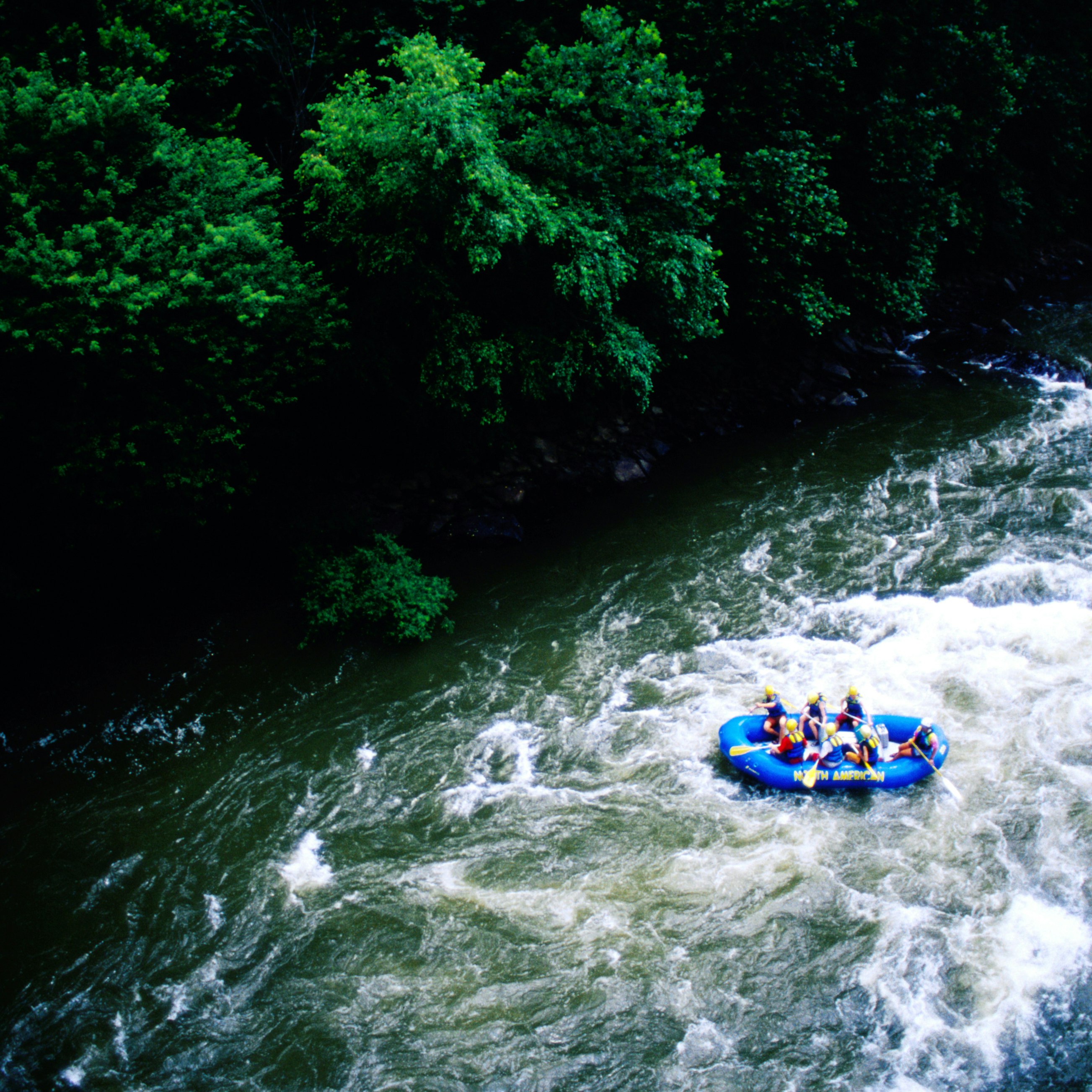 Rafters on the New River in West Virginia