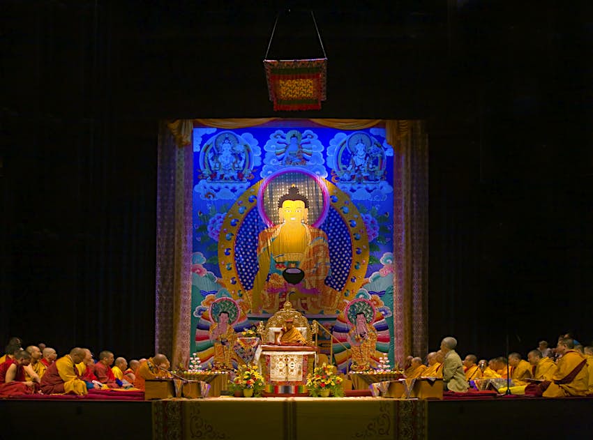 The Tibetan Mongolian Cultural Center in Bloomington is an important hub for Buddhist study – the Dalai Lama has even given teachings here A teaching by the Dalai Lama at the Tibetan Mongolian Cultural Center, Bloomington, Indiana