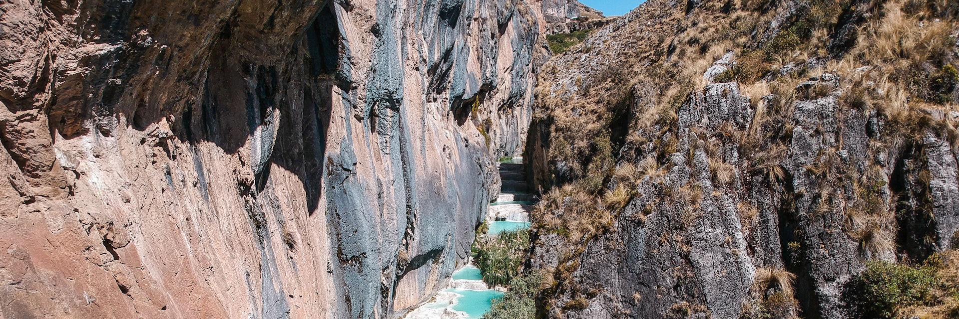 The beautiful and unique Turquoise Waters of Millpu in Ayacucho Peru