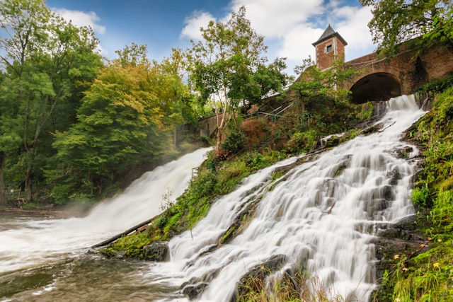 Long exposure of stunning and popular waterfalls in the Belgian Ardennes