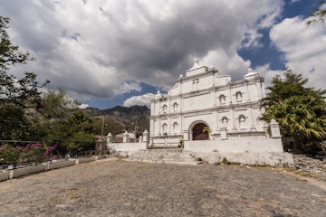 Panchimalco colonial church in El Salvador, Central America