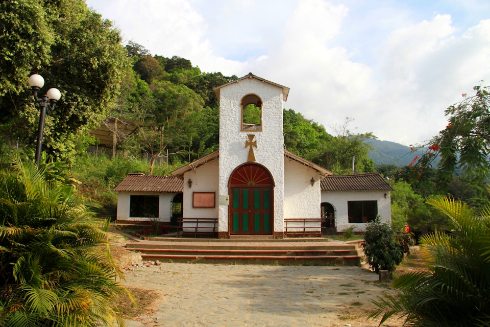 A peaceful, quiet, little and the unique church of a far away town in Colombia named Minca.
