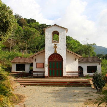 A peaceful, quiet, little and the unique church of a far away town in Colombia named Minca.