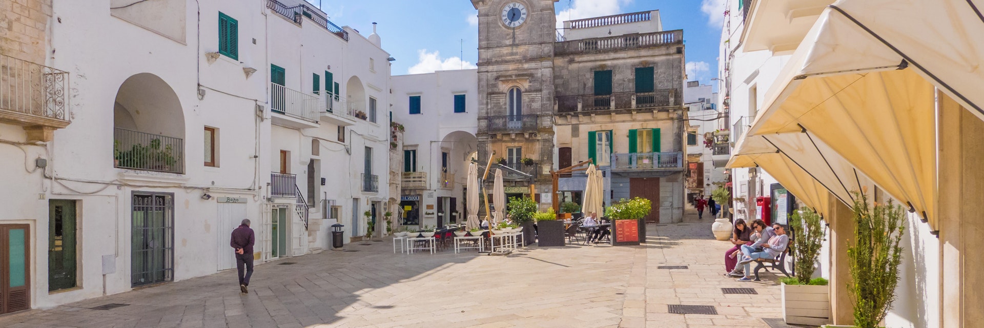 Cisternino, Italy - 28 September 2017 - The historic center of the small and pretty white town of the province of Brindisi, Apulia region, southern Italy.