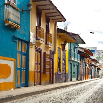 One of the colourful streets in Loja, Ecuador.