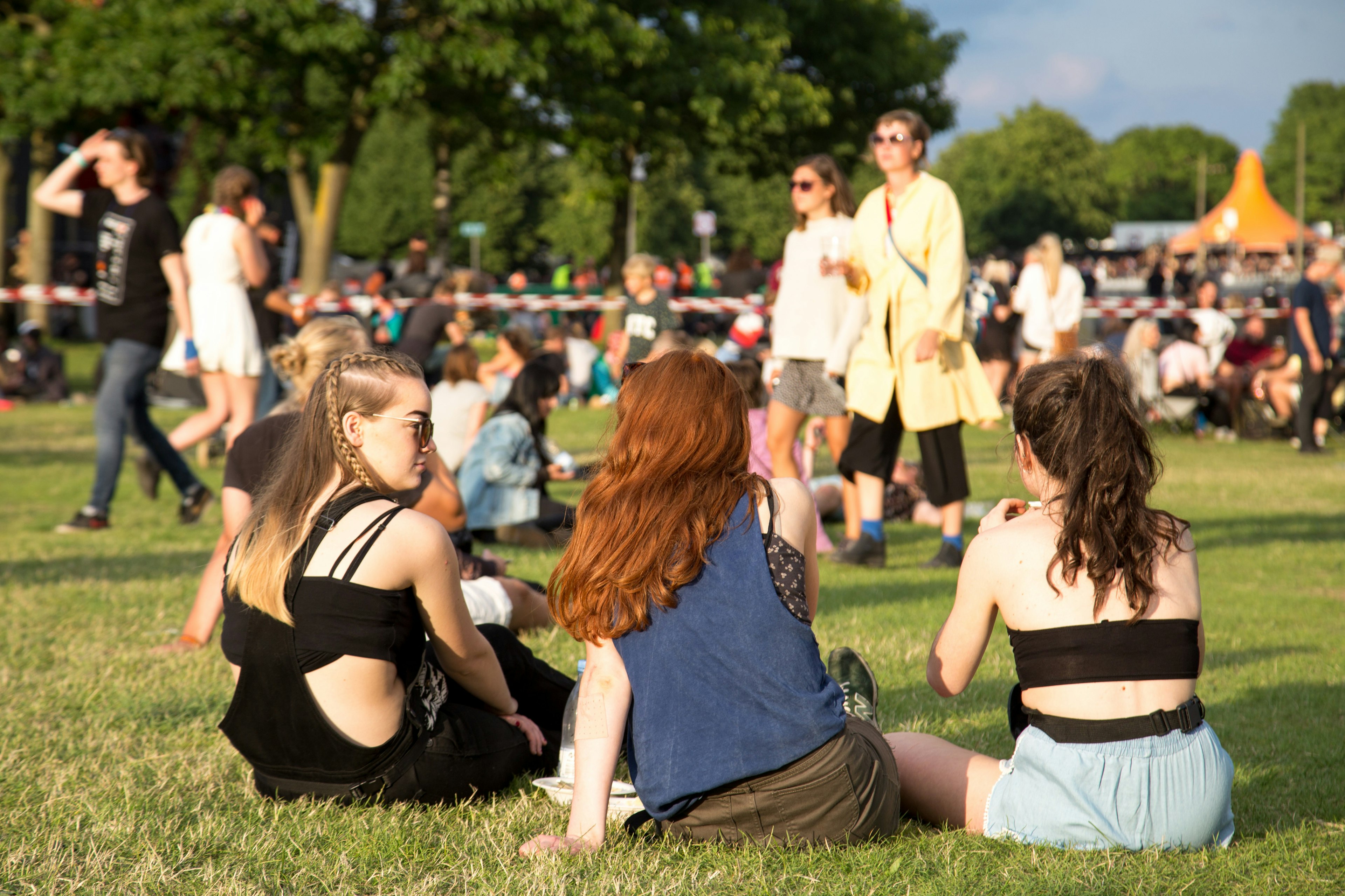 People enjoying outdoor music festival in Memphis during high season