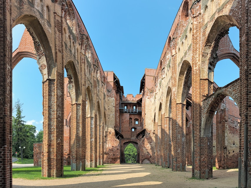 Ruins of Tartu Cathedral, also known as Dorpat Cathedral. The cathedral was built from the 13th to 15th century and was abandoned in the second half of the 16th century.