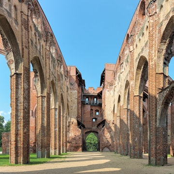Ruins of Tartu Cathedral, also known as Dorpat Cathedral. The cathedral was built from the 13th to 15th century and was abandoned in the second half of the 16th century.