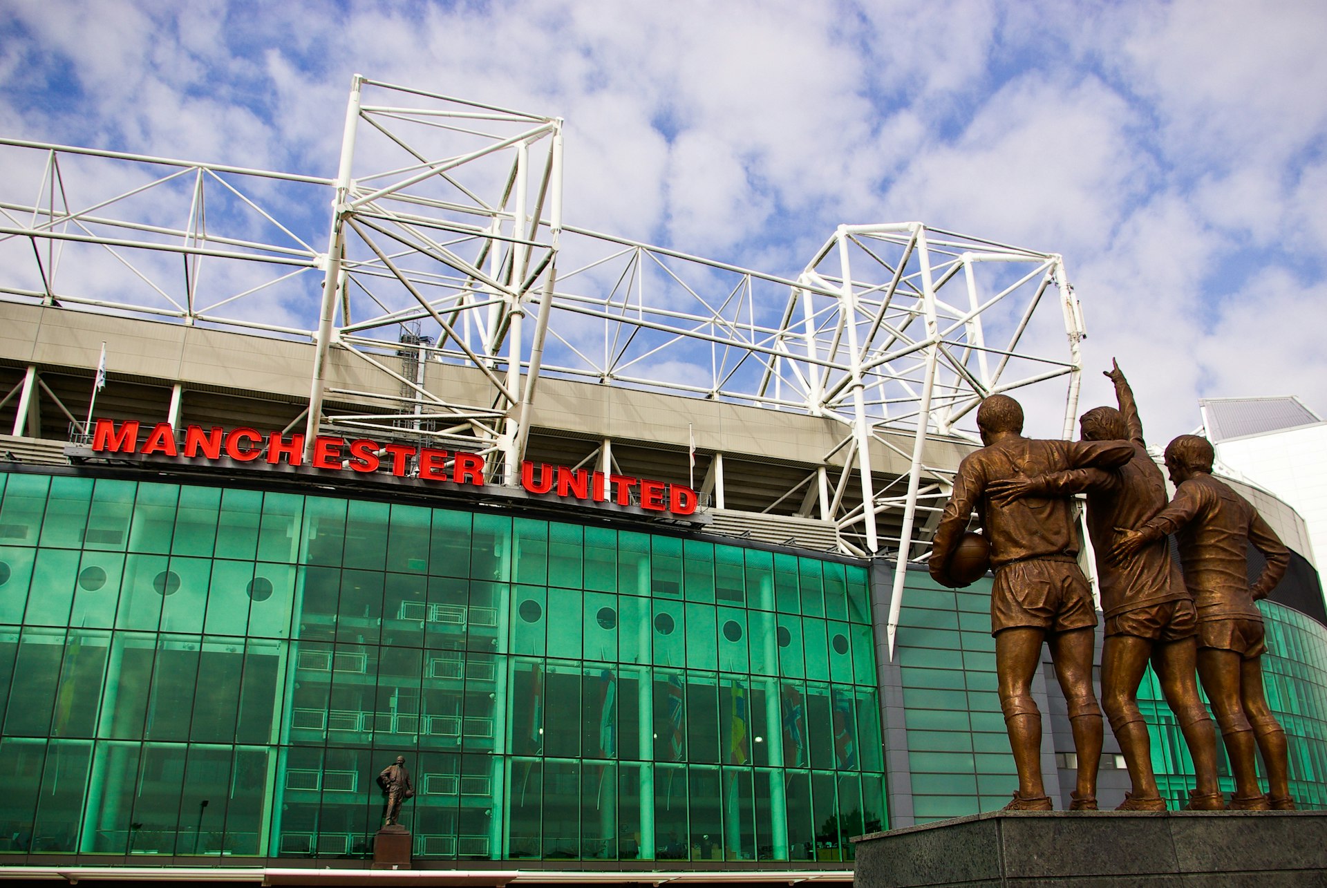 Old Trafford stadium in Manchester, England: Old Trafford is home of Manchester United football club 