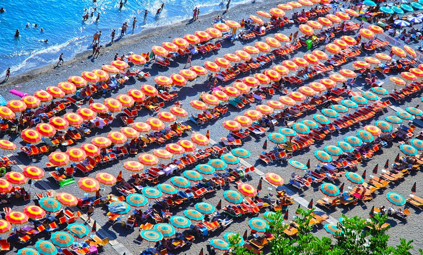 Positano beach, Amalfi coast, Italy