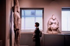 San Francisco, USA. 7th Jan, 2018. A woman visits the Asian Art Museum on Free Sunday in San Francisco, the United States, Jan. 7, 2018