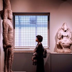San Francisco, USA. 7th Jan, 2018. A woman visits the Asian Art Museum on Free Sunday in San Francisco, the United States, Jan. 7, 2018