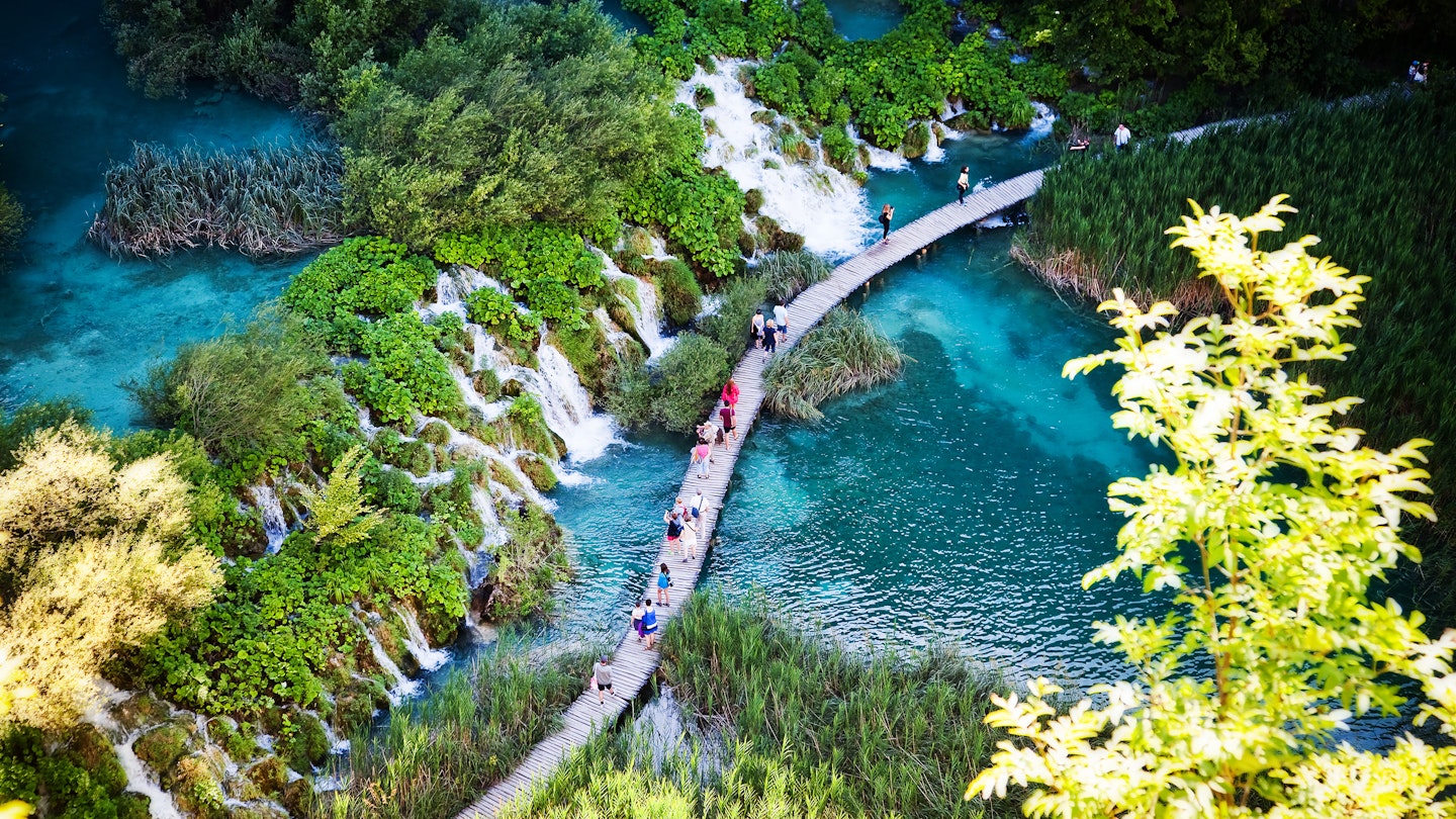 Summer view of beautiful waterfalls in Plitvice Lakes National Park, Croatia; Shutterstock ID 256094920; your: Brian Healy; gl: 65050; netsuite: Lonely Planet Online Editorial; full: Top things to do in Croatia
