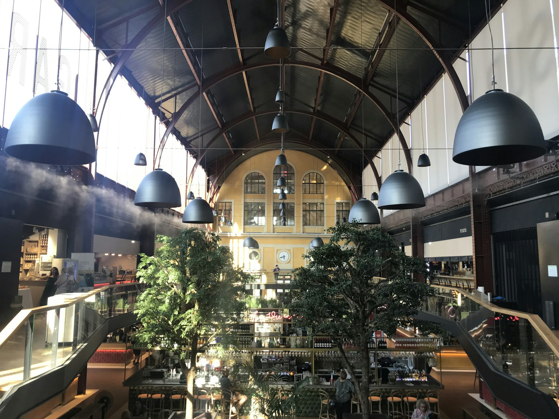The interior of Gare du Sud station that has been converted to house restaurants and shops