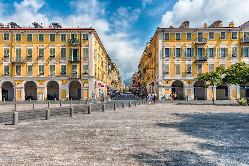 Place Garibaldi, one of the finest squares in Nice, France