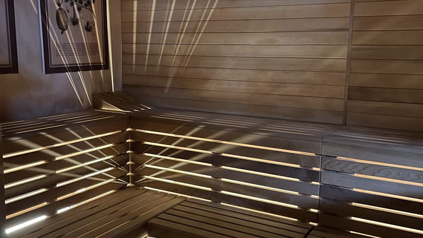 Inside a sauna in QC NY