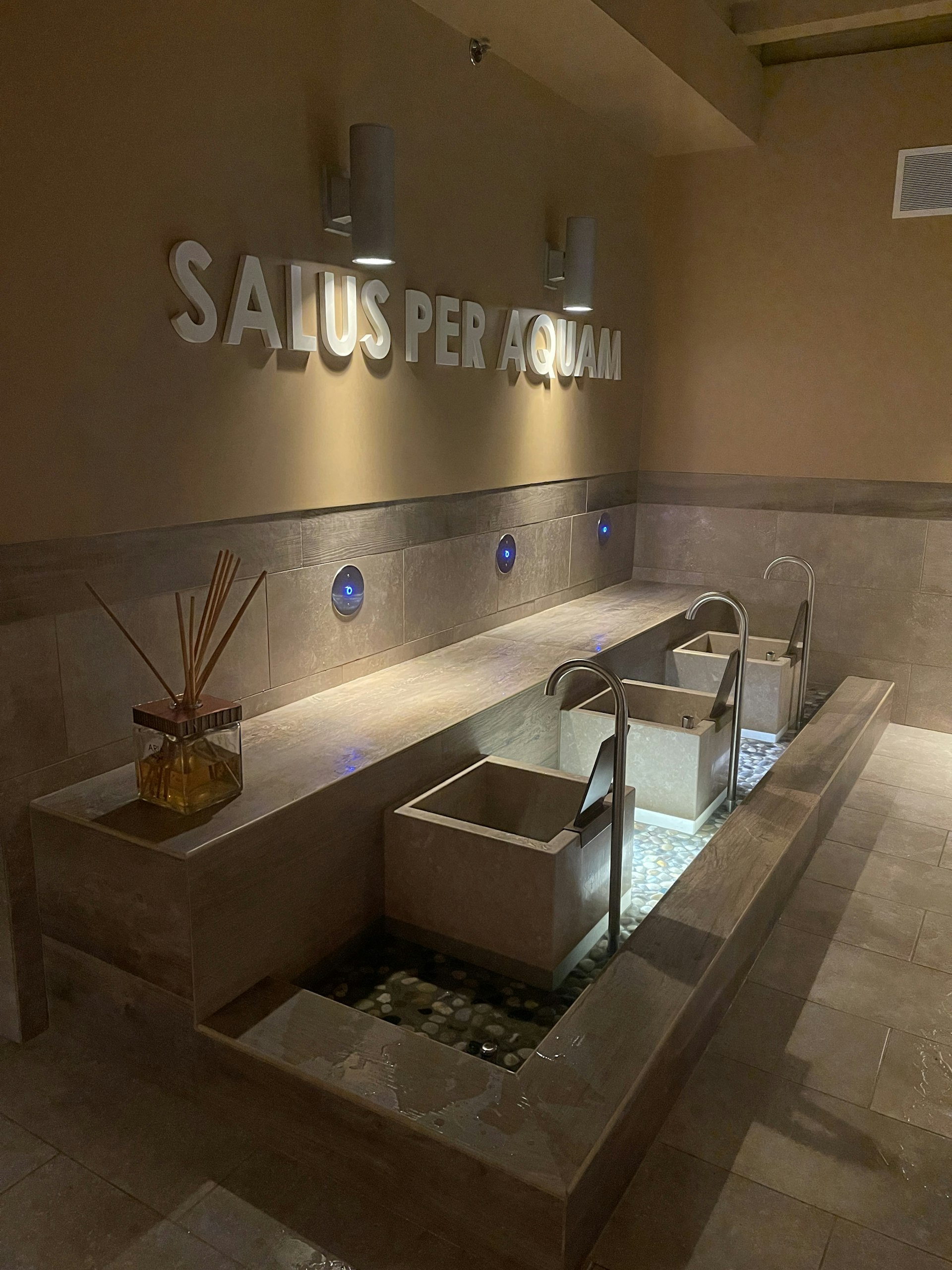 The foot baths at QC NY Spa 