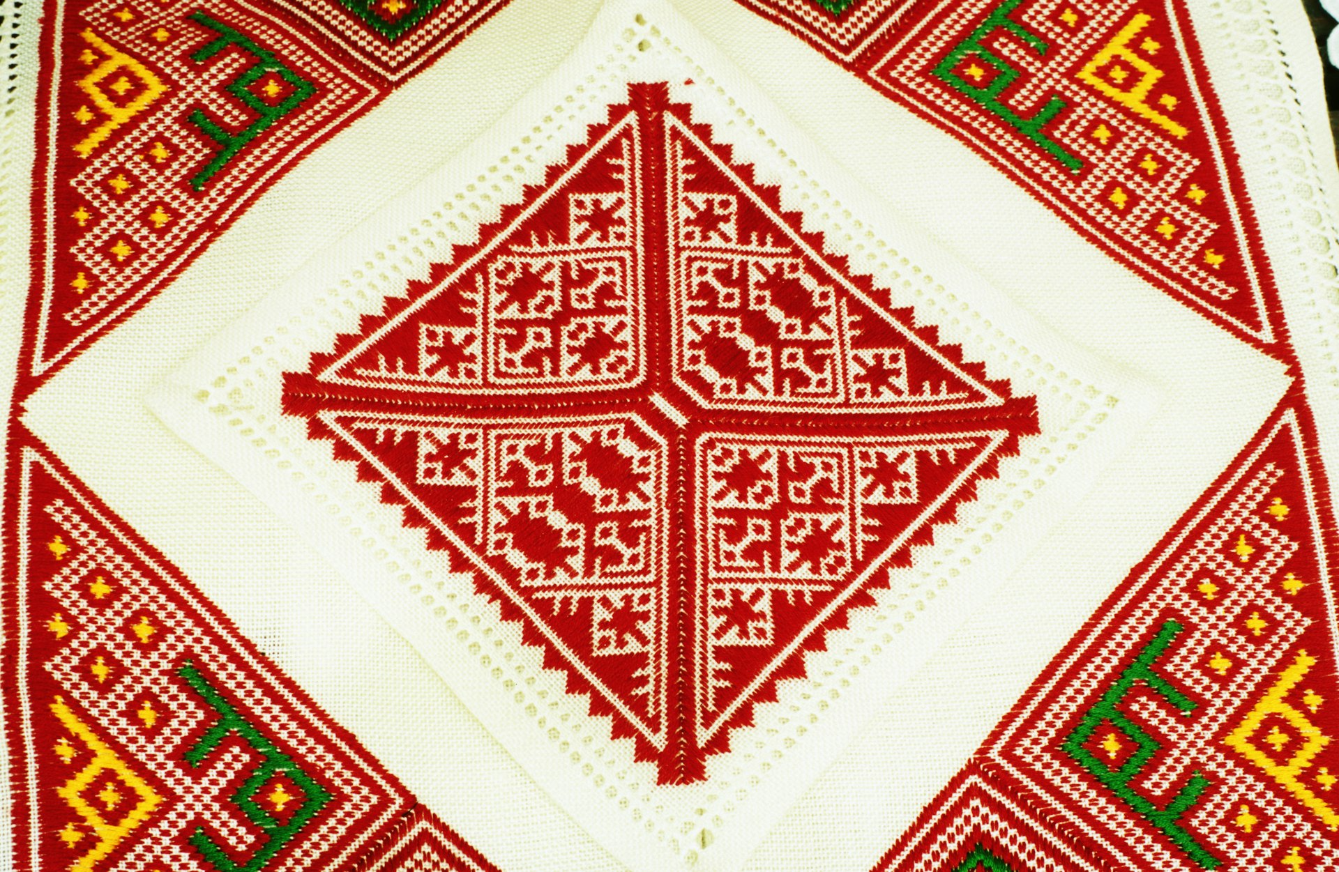 Detail of Croatian embroidery.