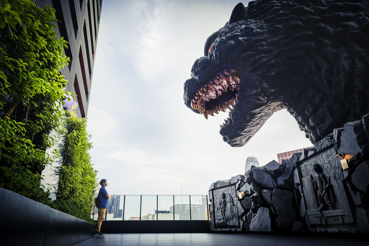 Godzilla at Hotel Gracery, Shinjuku.