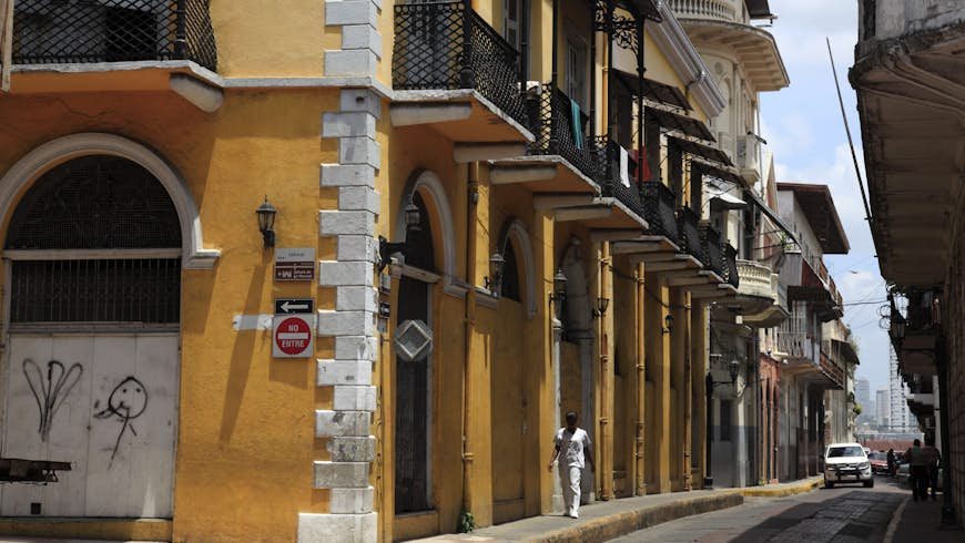 The view of the street of Casco Viejo (Old City)