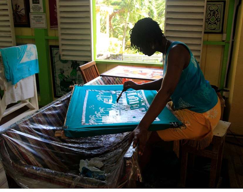 Caribelle Batik Gallery - stock photo
Artist working at the Caribelle Batik Gallery at Romney Manor St.Kitts