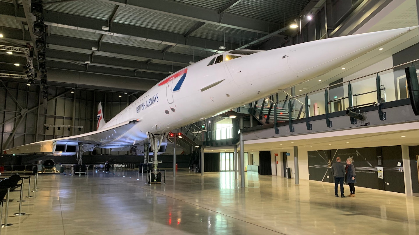 Bristol sept 6 2019 British airways Concorde G BOAM on display in its own hanger under lights; Shutterstock ID 1509692609; your: Brian Healy; gl: 65050; netsuite: Lonely Planet Online Editorial; full: Best museums in Bristol