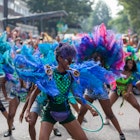 Dancers at the Notting hill Carnival in London