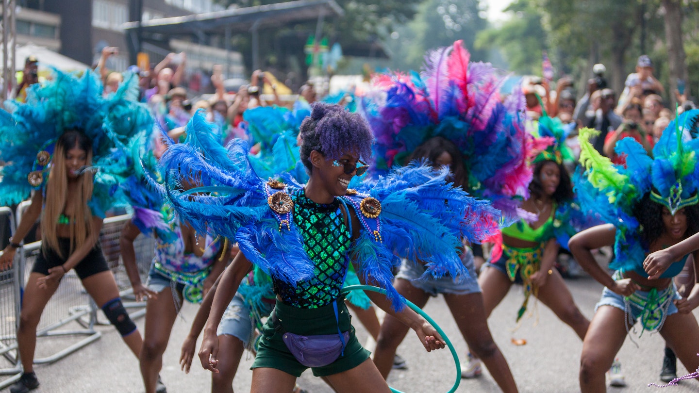 Dancers at the Notting hill Carnival in London