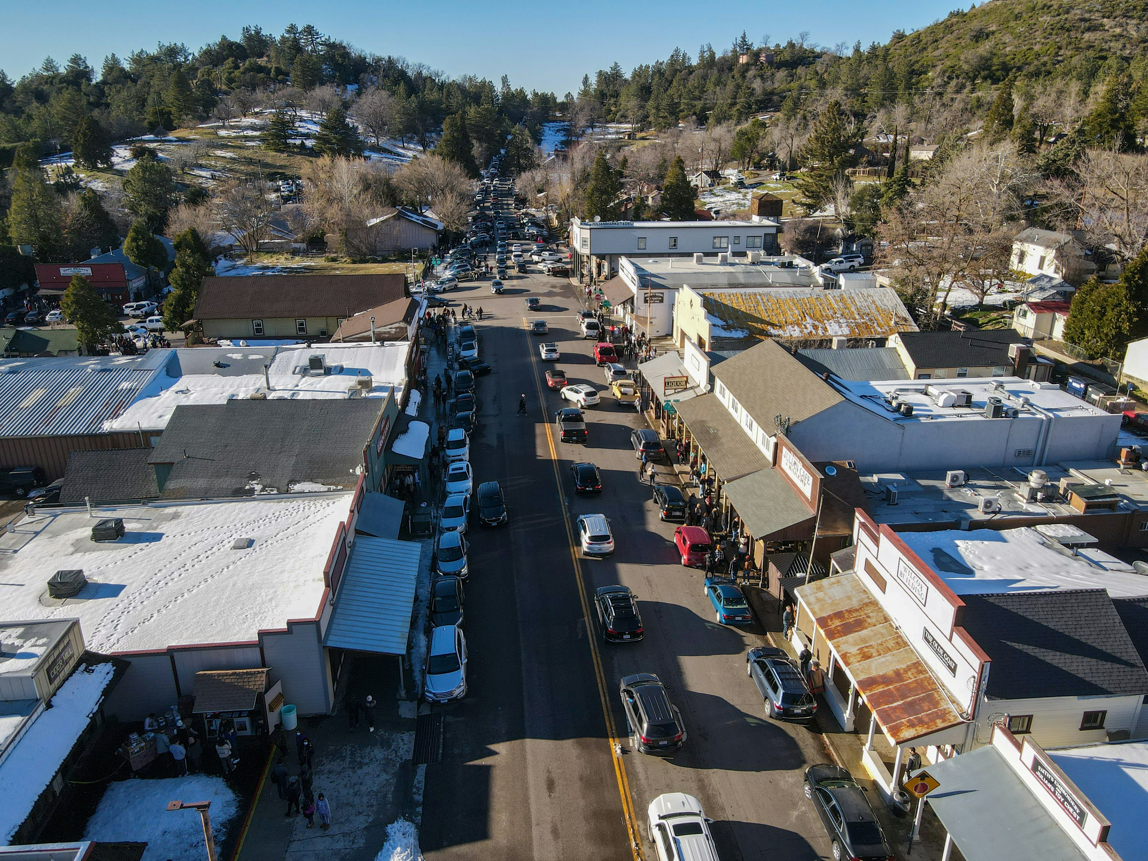 The historic downtown area of Julian in California