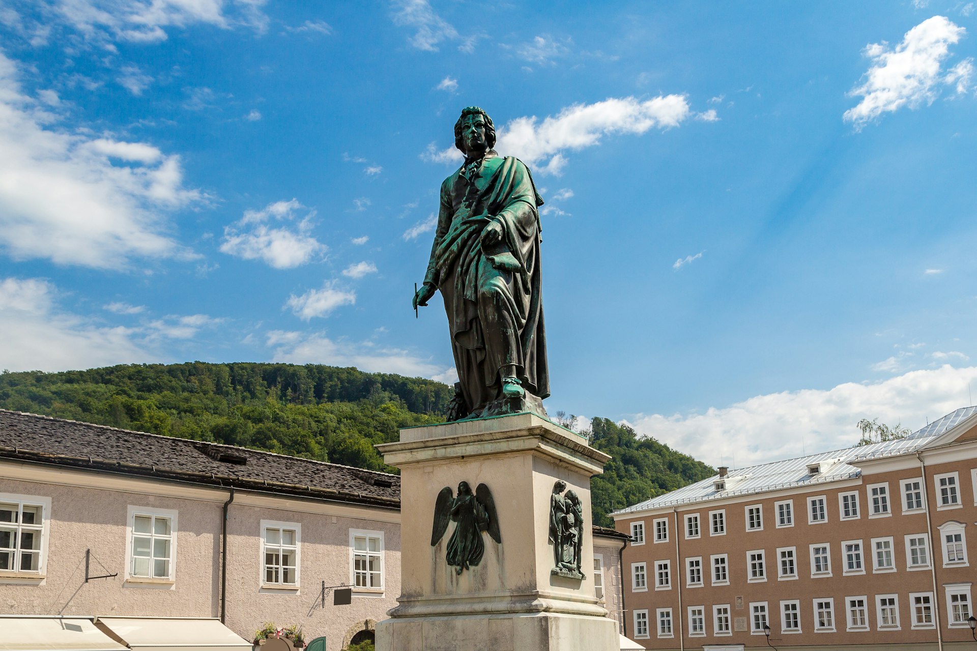 Statue of Wolfgang Amadeus Mozart in Salzburg