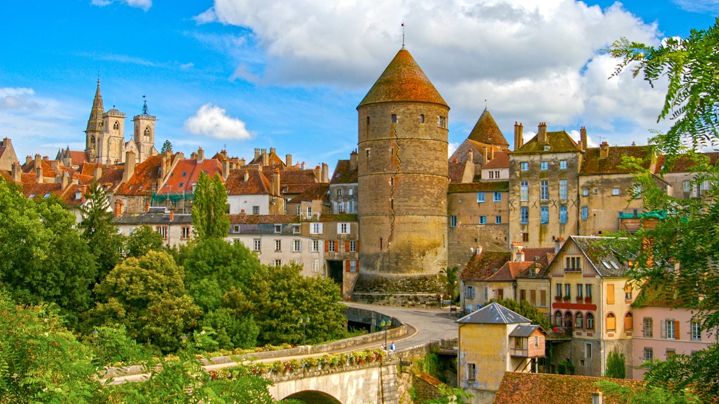 Semur En Auxois, beautiful medieval town in Burgundy, France