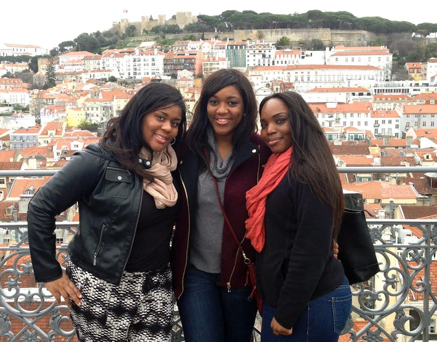 Alicia, Esther and Mary Tambe in Lisbon, Portugal