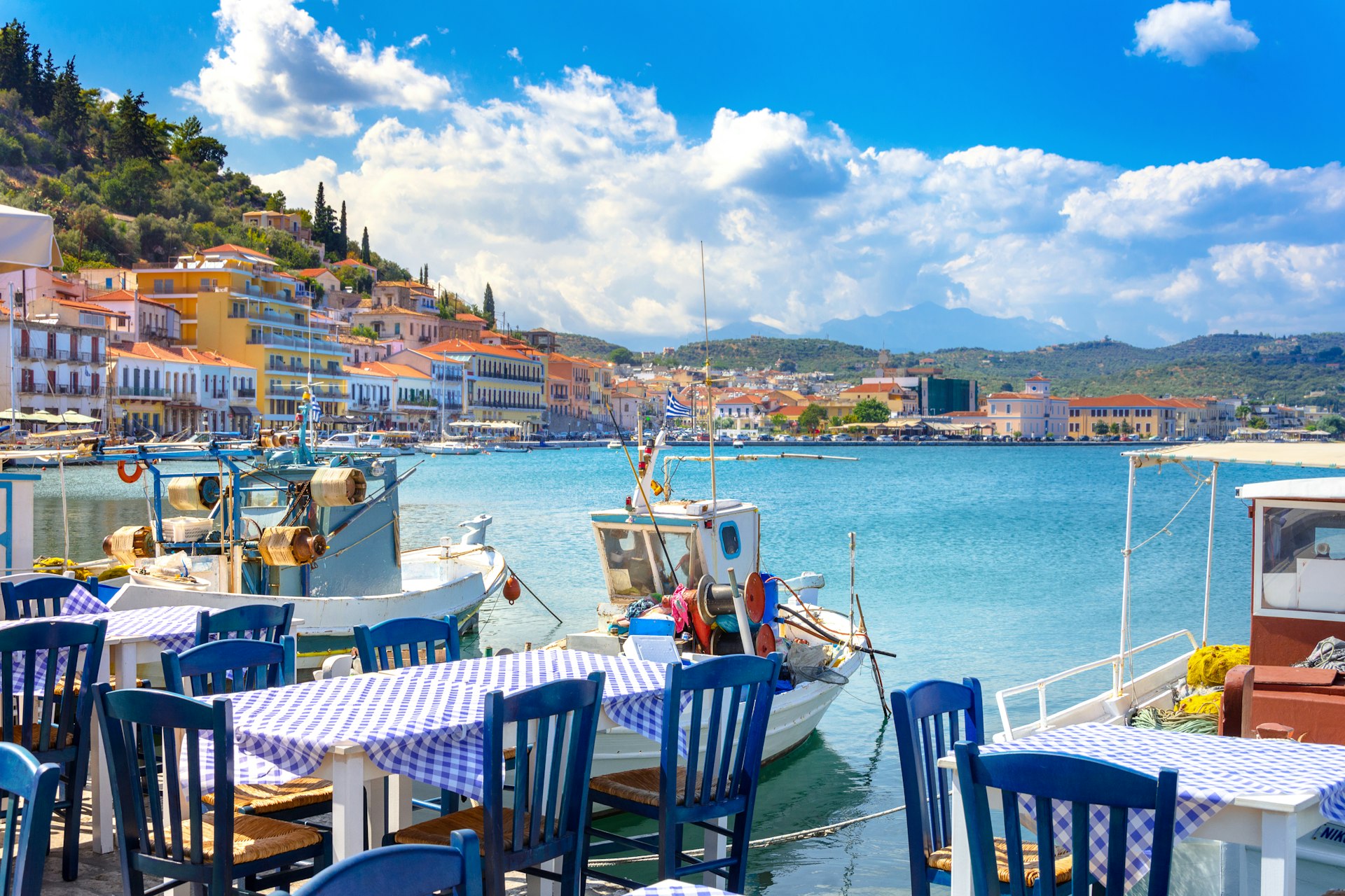 The picture-perfect coast of Gythio in Peloponnese, Greece