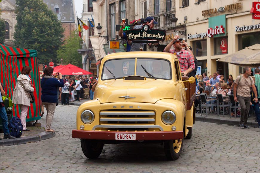 A parade through Belgium celebrating Belgian Beer Weekend, Brussels
