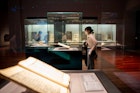 People visit the National Museum of Korea in Seoul, South Korea, May 18, 2022. The National Museum of Korea houses a vast collection of artifacts from ancient times to the modern era in a wide range of topics, including art and culture. (Photo by /Xinhua via Getty Images)