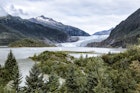 Part of Tongass National Forest, Mendenhall Glacier and Lake are approximately 12 miles from downtown Juneau, Alaska.