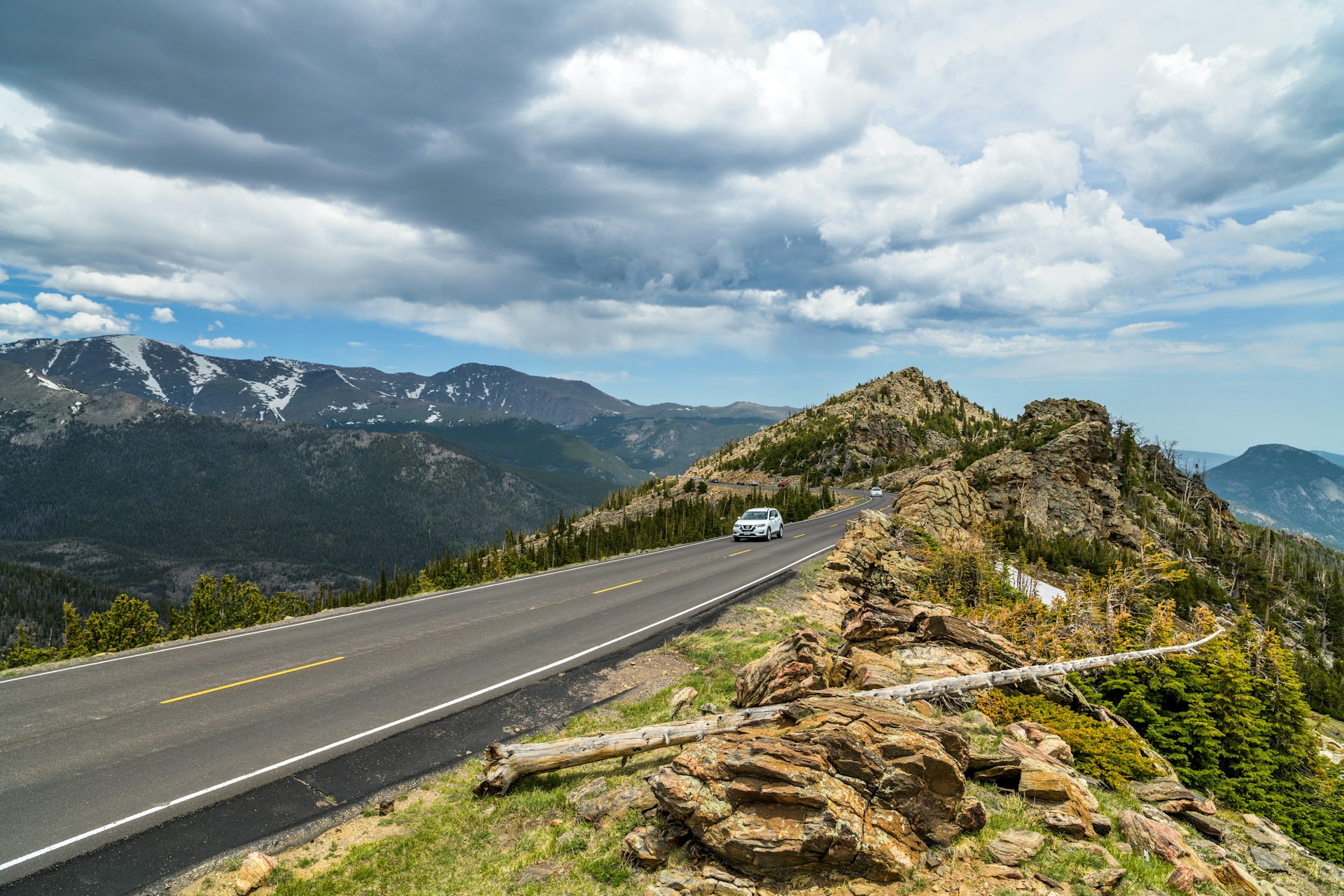 Cars driving Trail Ridge Road, Rocky Mountain National Park