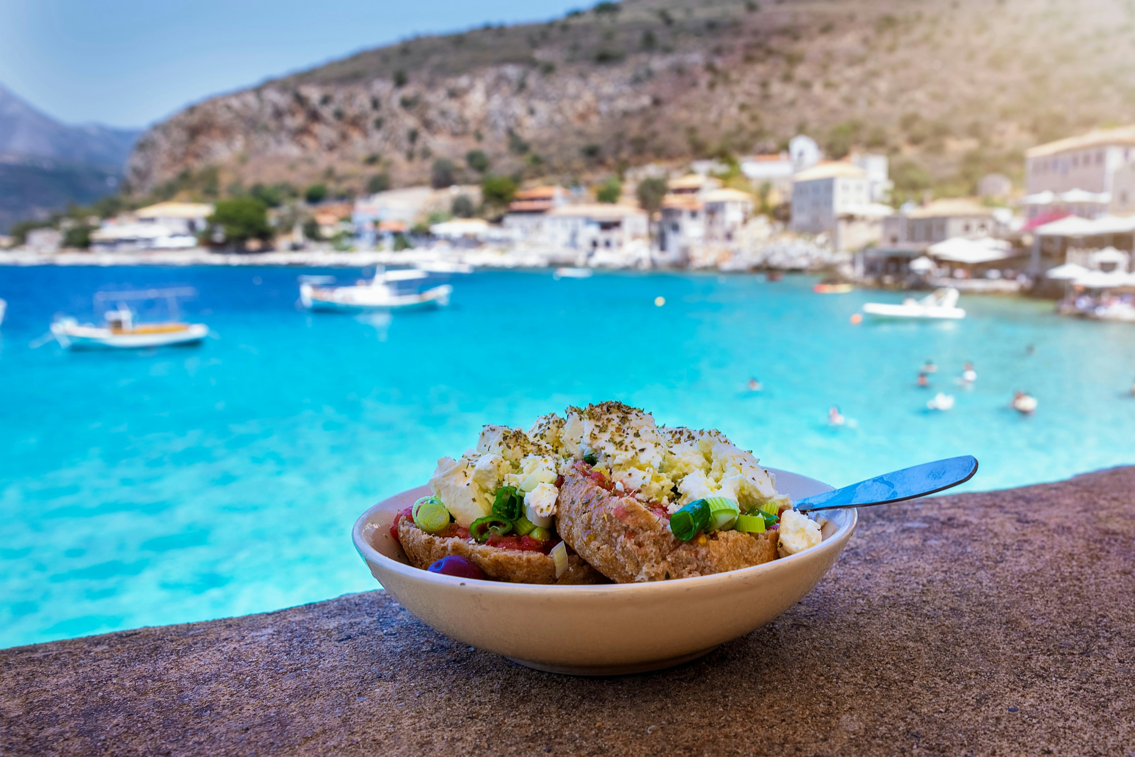 A,Traditional,Greek,Salad,With,Manouri,Cheese,From,The,Mani