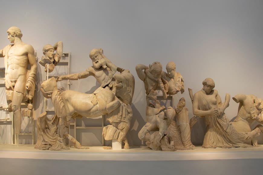 Olympia,,Grekland,,Januari,-,2020,-,Klassisk,Grekisk,Skulpturer,Kl.
