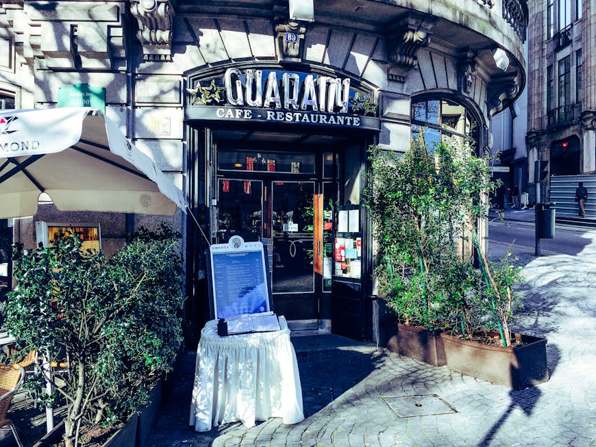 Cafe Guarany exterior in Porto Portugal