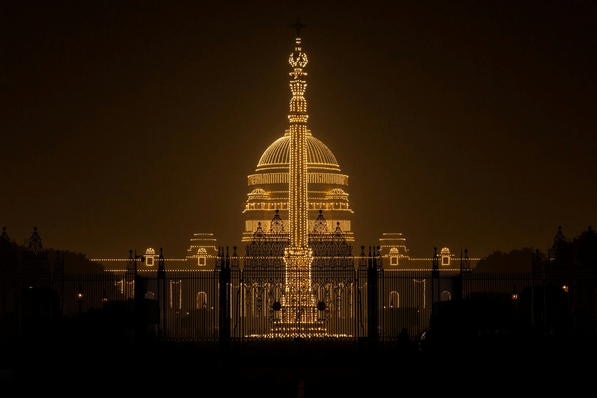 Night,View,Of,Rashtrapati,Bhavan,(presidential,Palace),,India,On,The