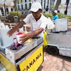 Shaved ice for sale on the streets in Panama City