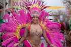 LOULE, PORTUGAL - MAR 2019: Colorful Carnival (Carnaval) Parade festival participants on Loule city, Portugal.; Shutterstock ID 1432976921; your: Brian Healy; gl: 65050; netsuite: Lonely Planet Online Editorial; full: Free things in the Algarve