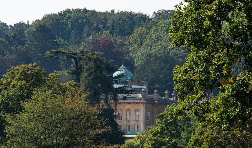 The onion dome of the Mughal-style Sezincote House, the Cotswolds, England, United Kingdom