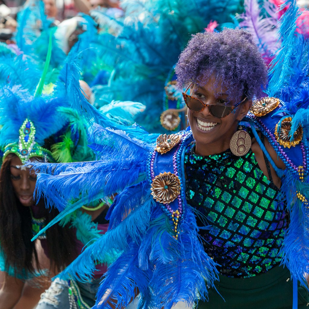 London, England/United Kingdom - August 25th 2019: Notting hill Carnival kids day dancers and revellers