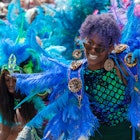 London, England/United Kingdom - August 25th 2019: Notting hill Carnival kids day dancers and revellers