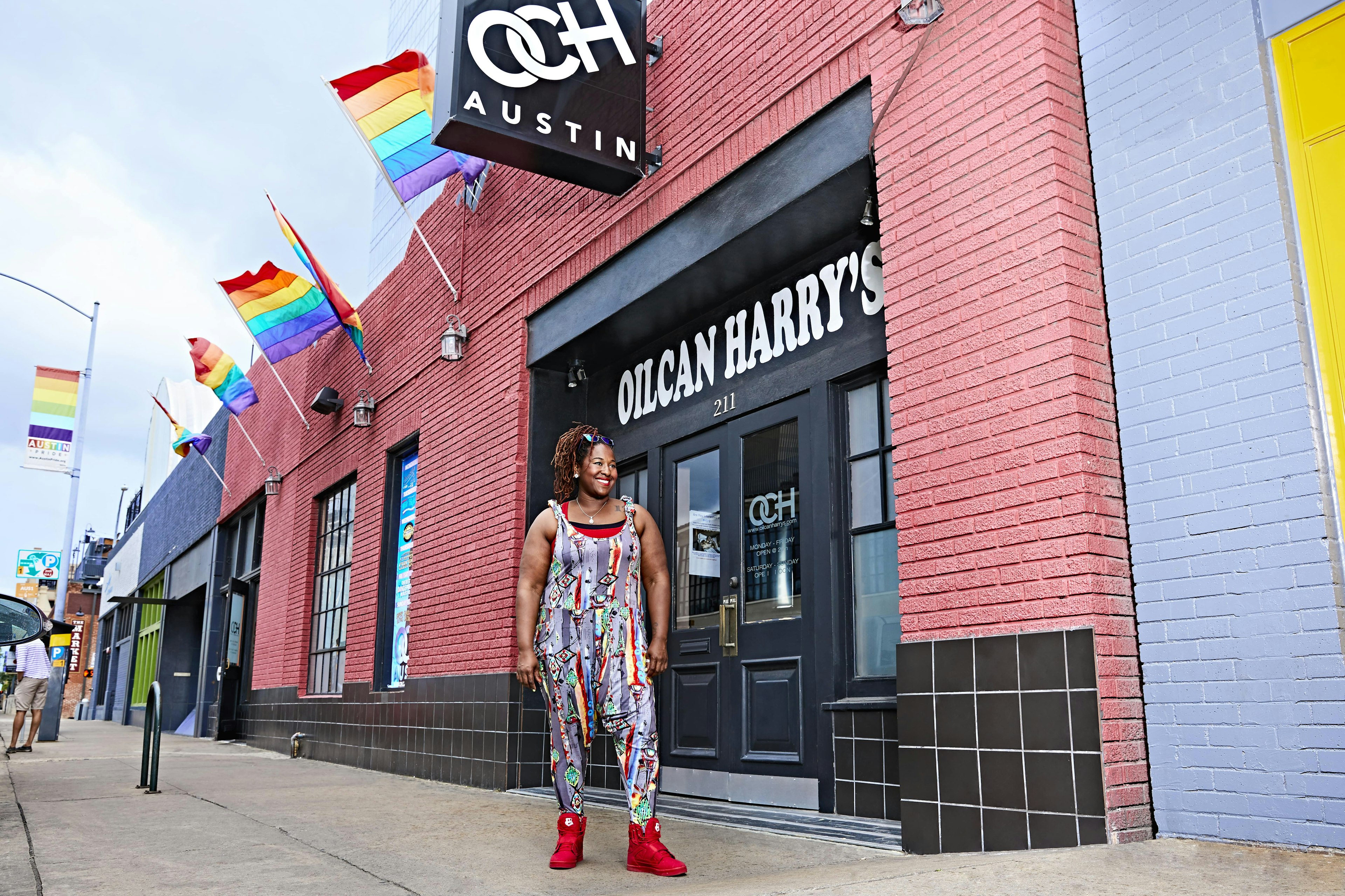 LaGina Harris outside Oilcan Harrys